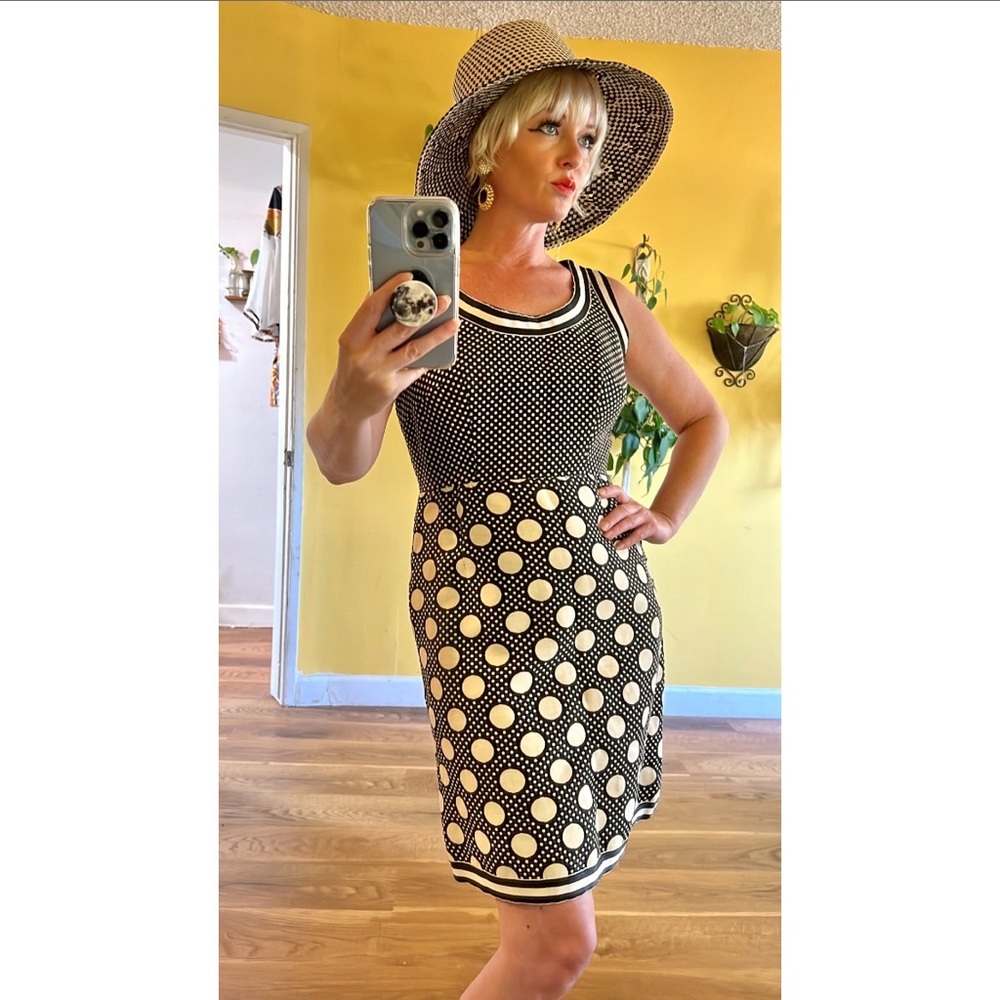 Vintage 60s Mod Polka Dot Mini Dress